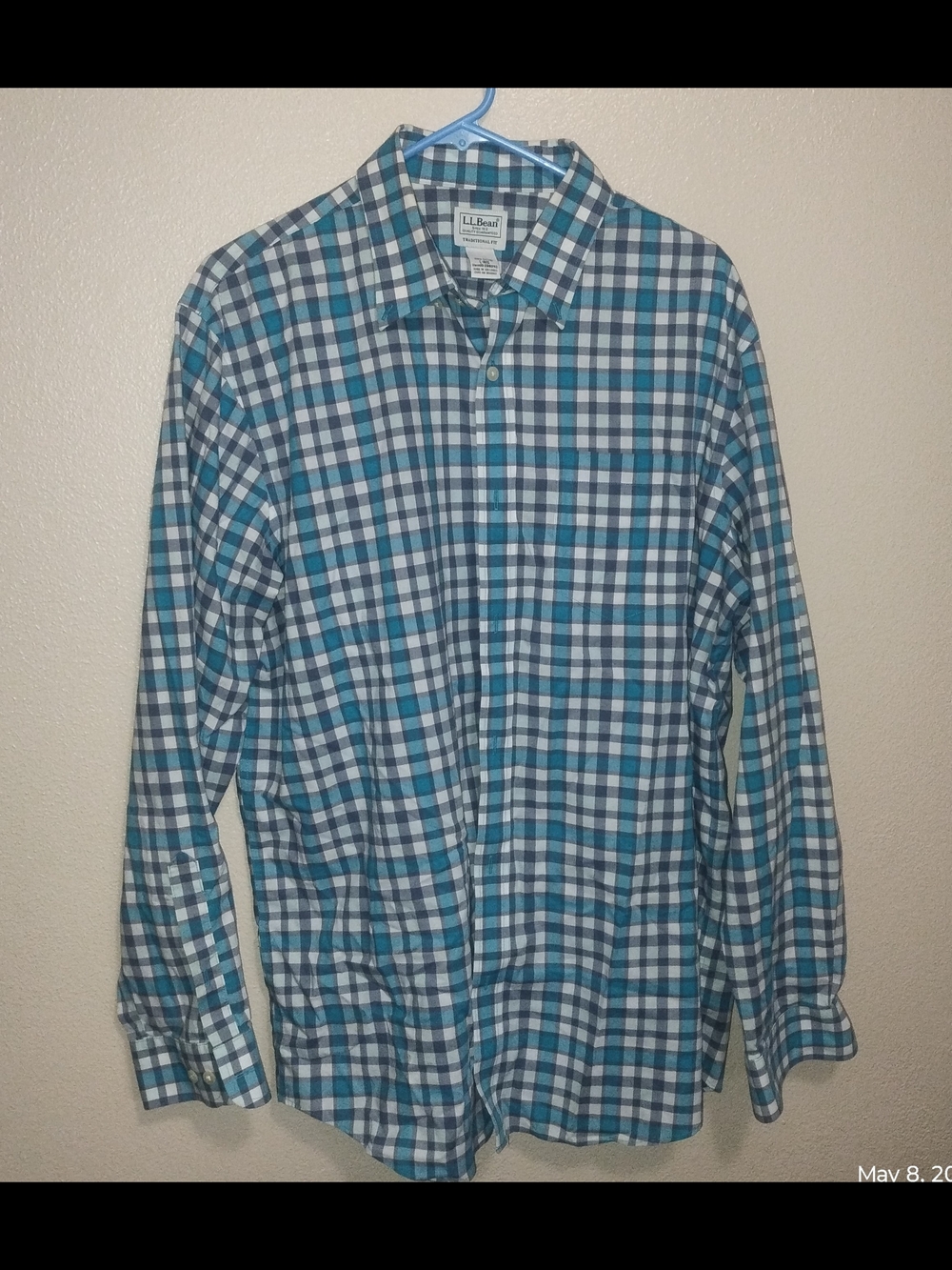 L.L. Bean Men's Large Plaid Button-Down Shirt